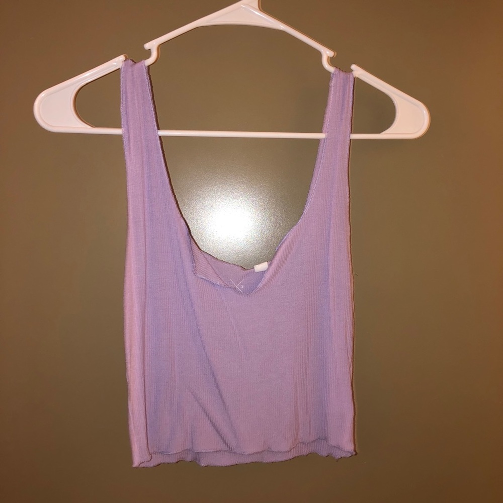 Tank top with cut in front